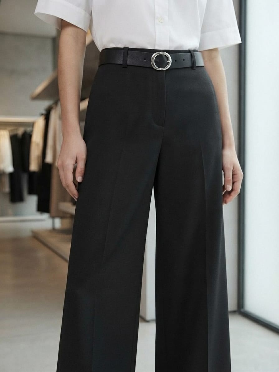 Wide-Leg Black Pants