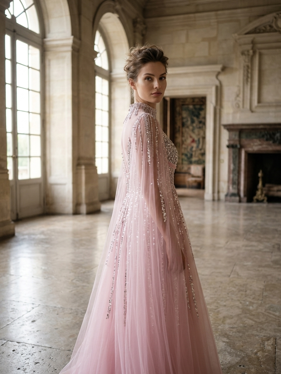 Crystals Pink Gown