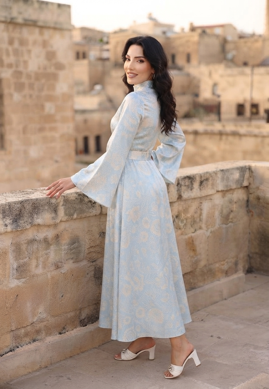 Blue Print Dress