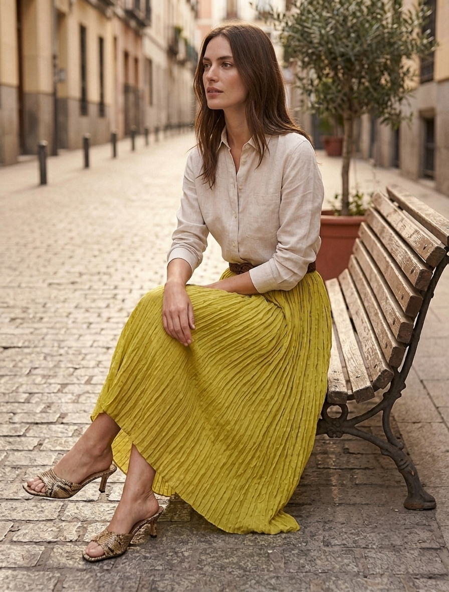 Kiwi Crinkle Skirt