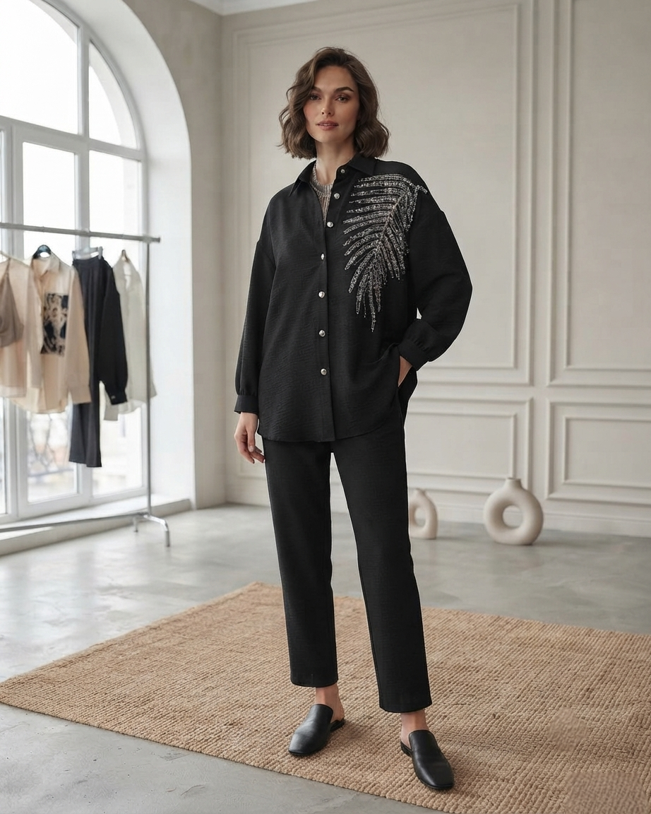 Linen Black Set