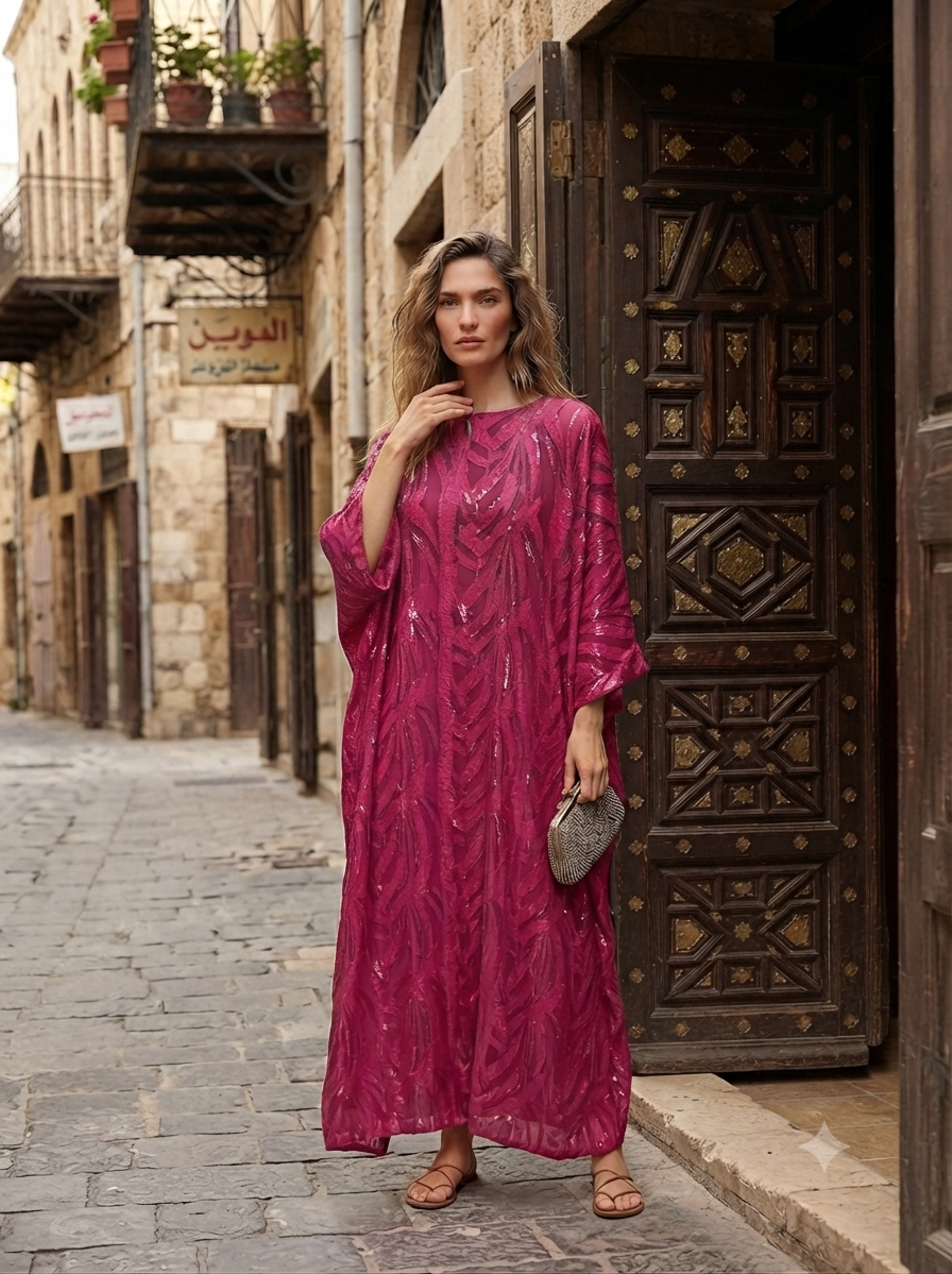 Magenta Abaya