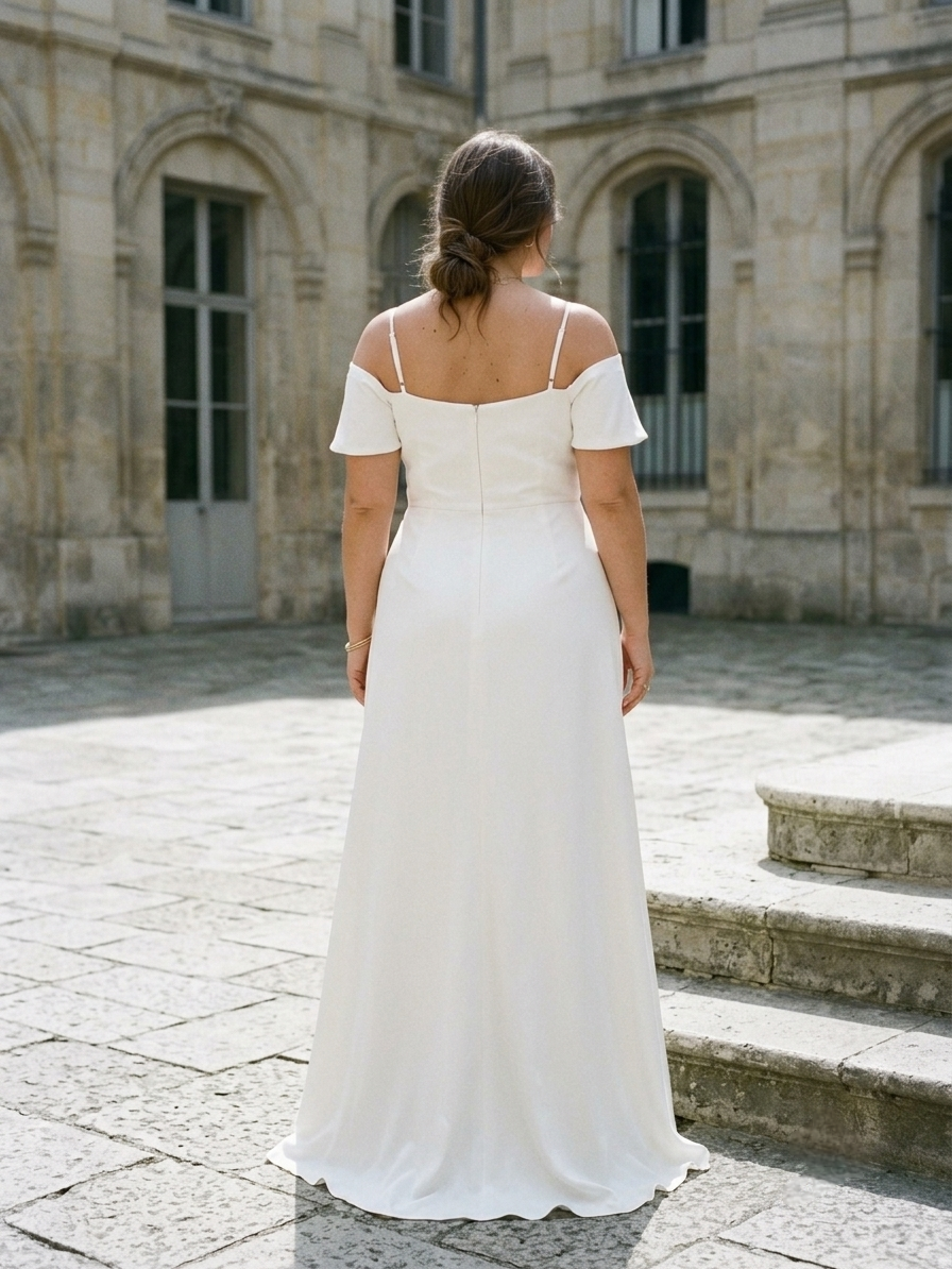 Satin white dress