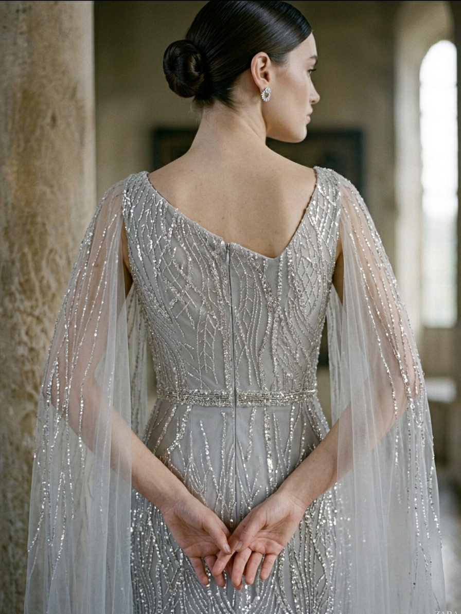 Silver Sequined Gown