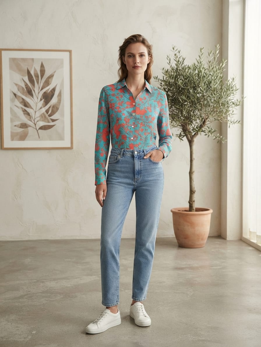 Turquoise Coral Shirt