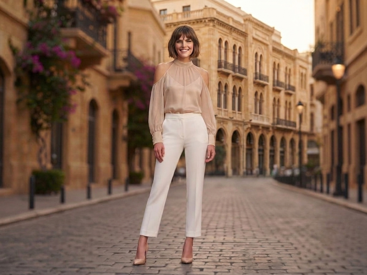 Beige Chiffon Top - Image 3
