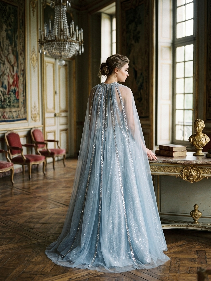 Crystal  Ice Blue Gown