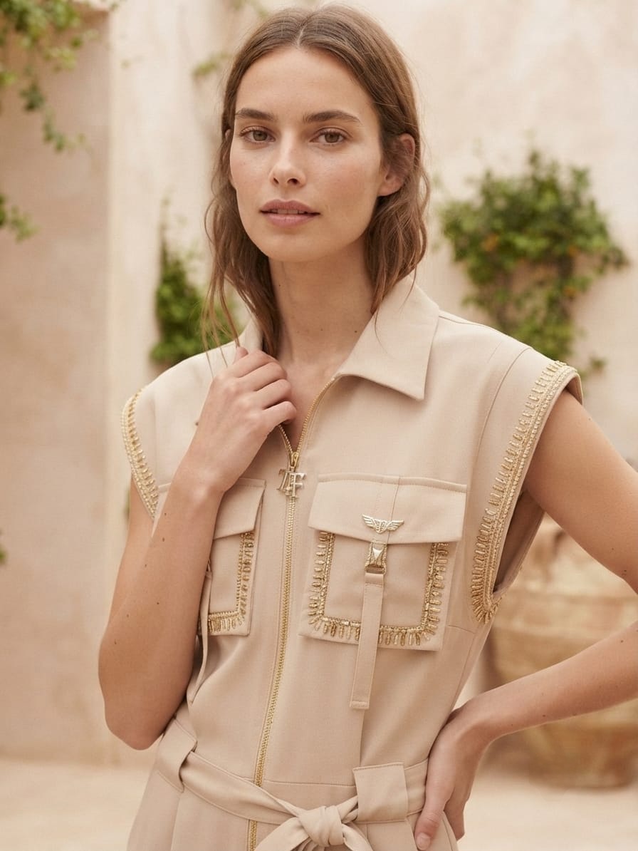 Beige jumpsuit - Image 3