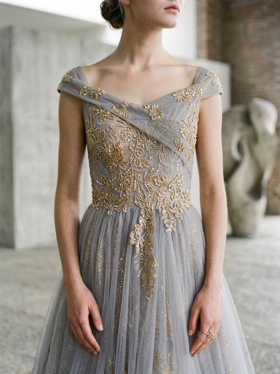 Embellished Tulle Gown - Image 3
