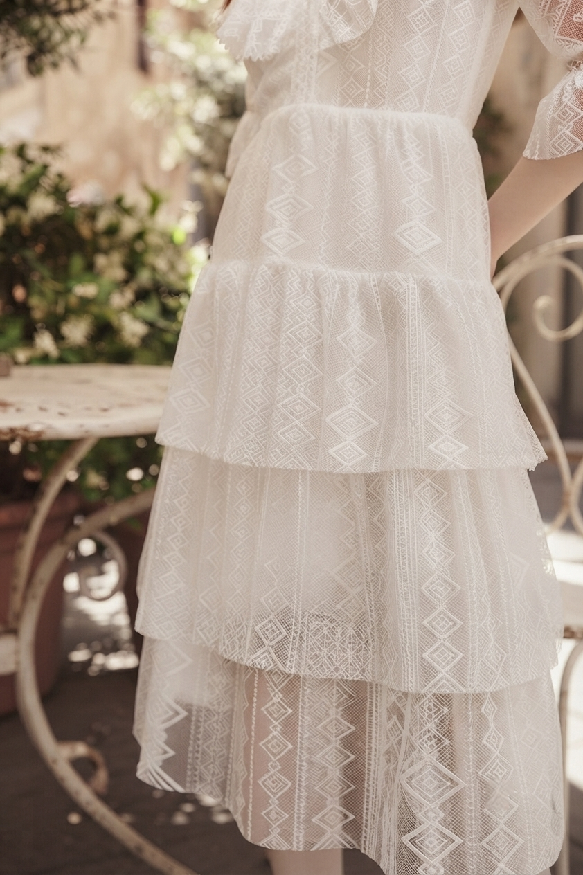 Ruffled Lace Dress