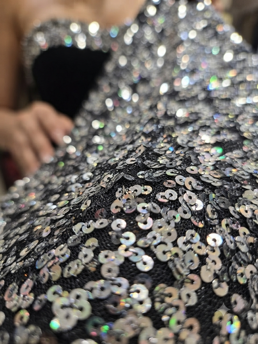 Paillettes Silver Dress - Image 3