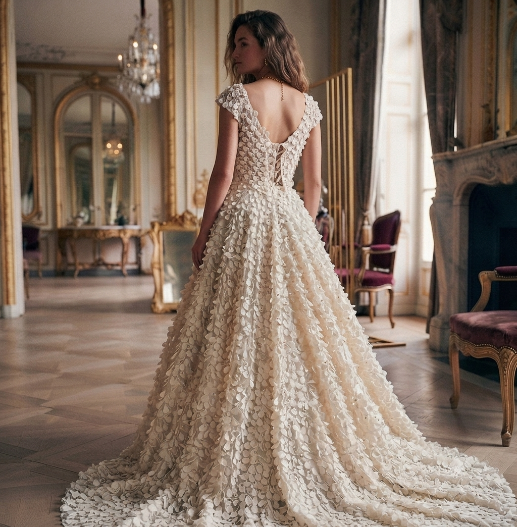 Petals Ivory Gown - Image 3