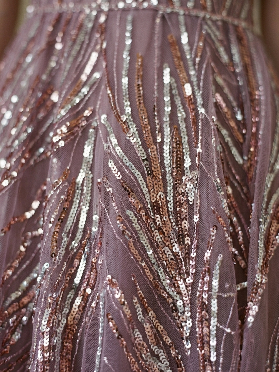 Purple Embellished Gown - Image 3
