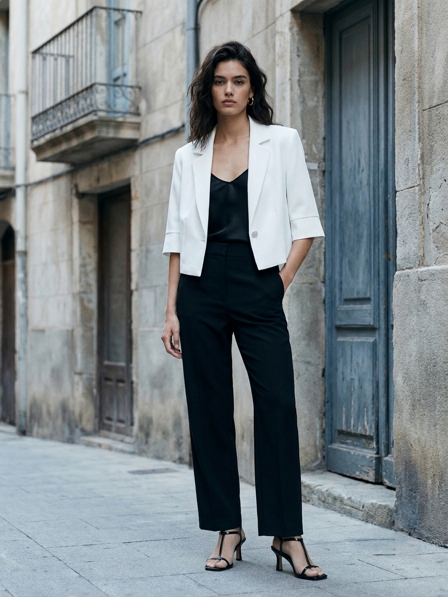 White Short blazer - Image 3