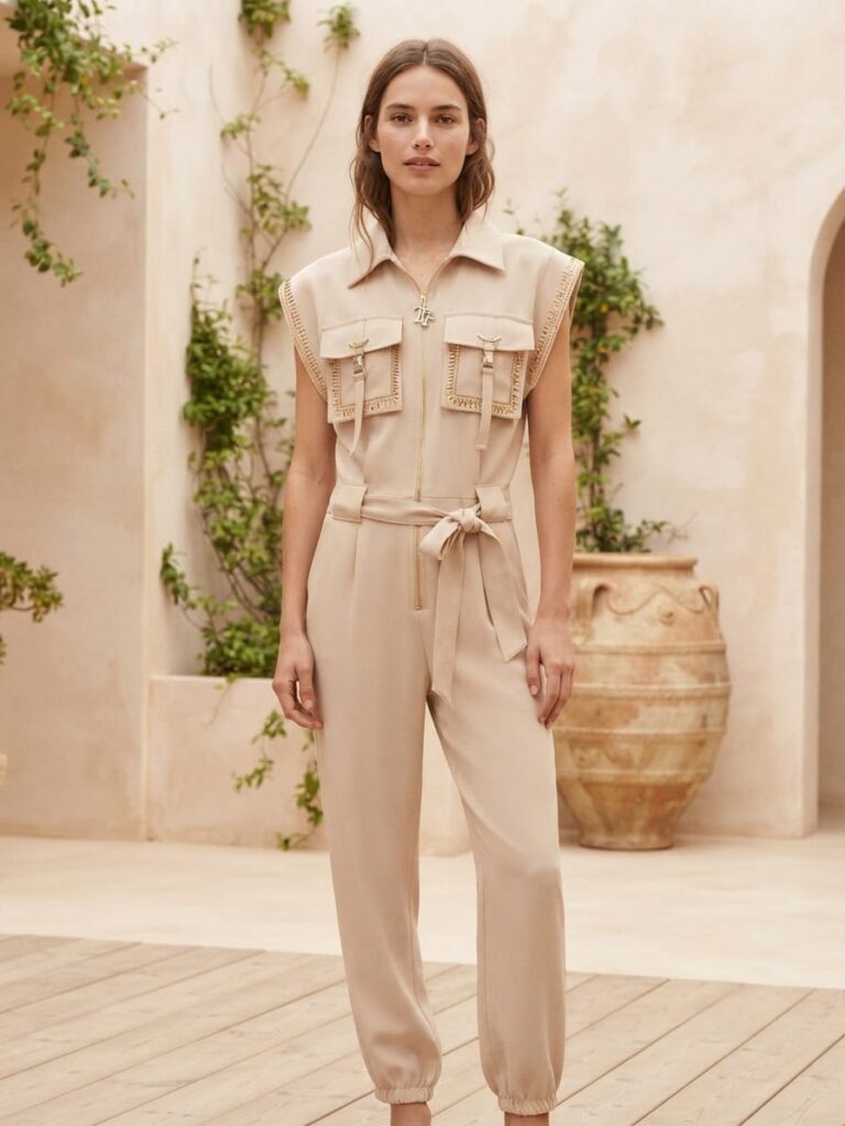 Beige Jumpsuit