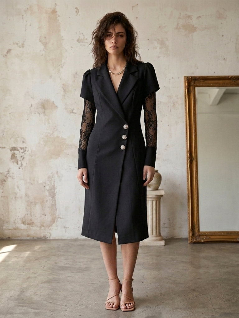 blazer dress black