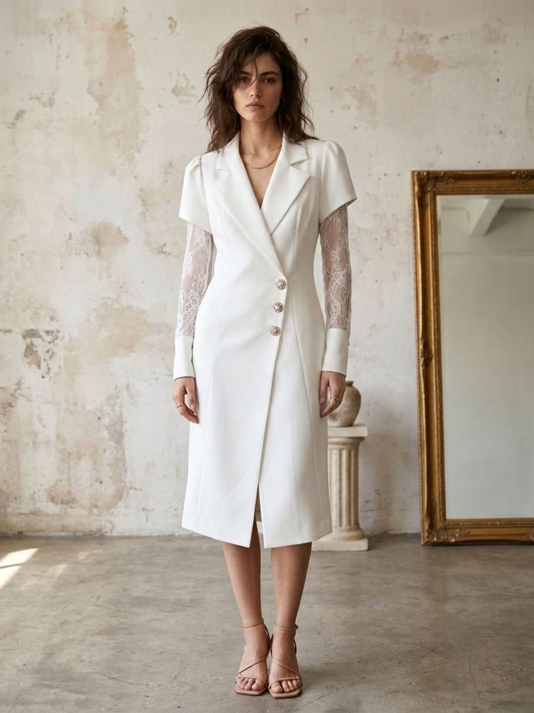 Blazer Dress White