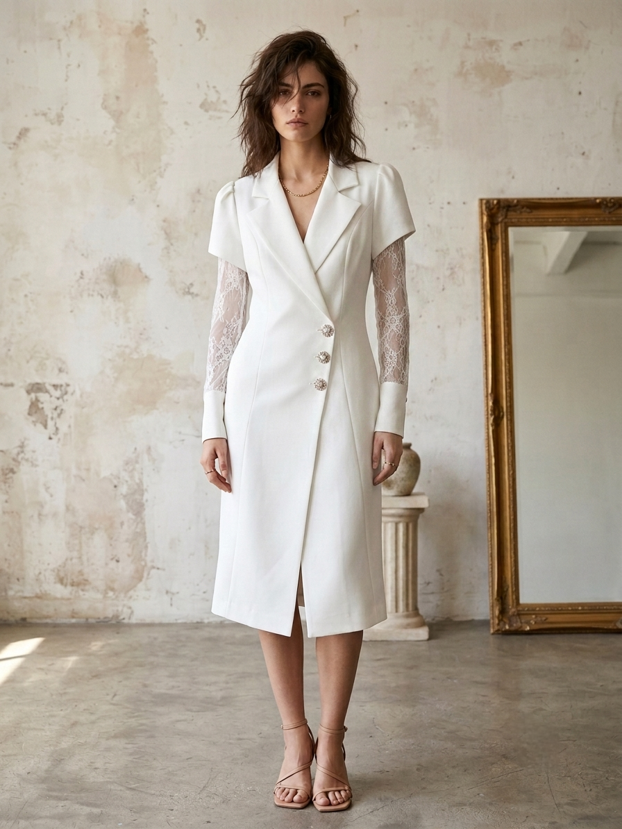 Blazer Dress White