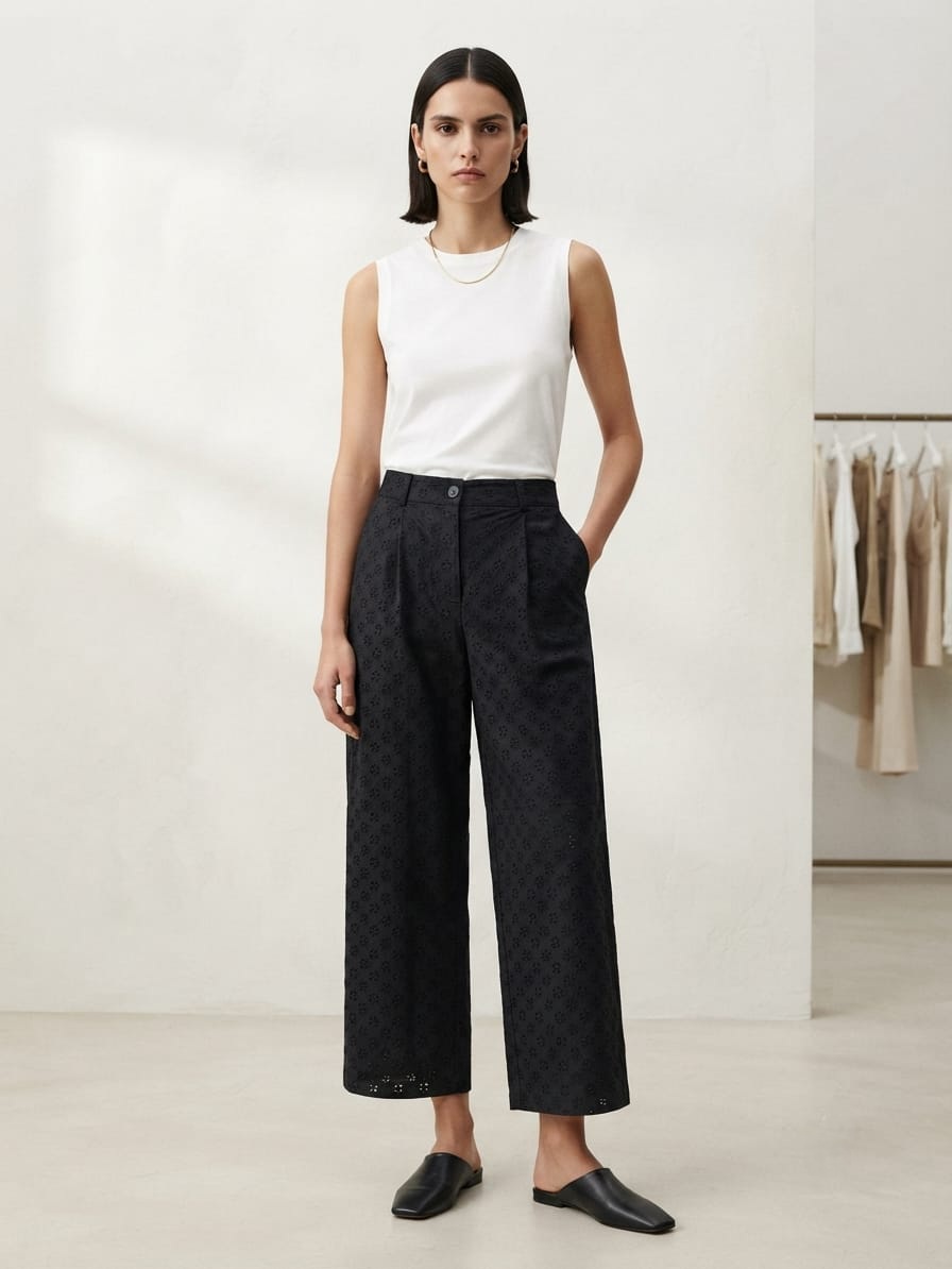 embroidered pants