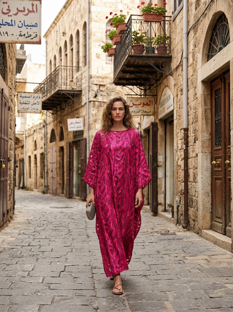 Magenta abaya