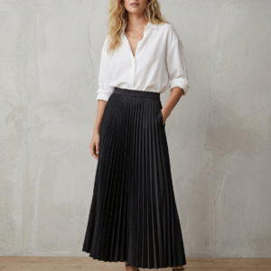 Pleated Black Skirt