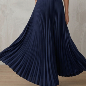 Pleated Navy Skirt