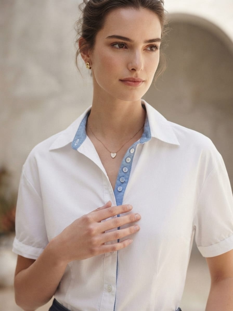 Shirt with Blue details