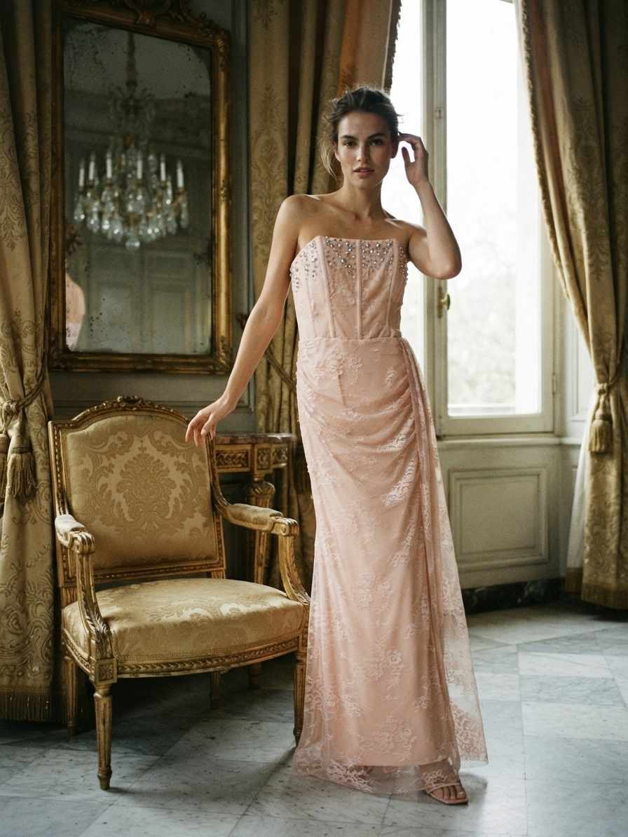 Lace Pale Pink Dress