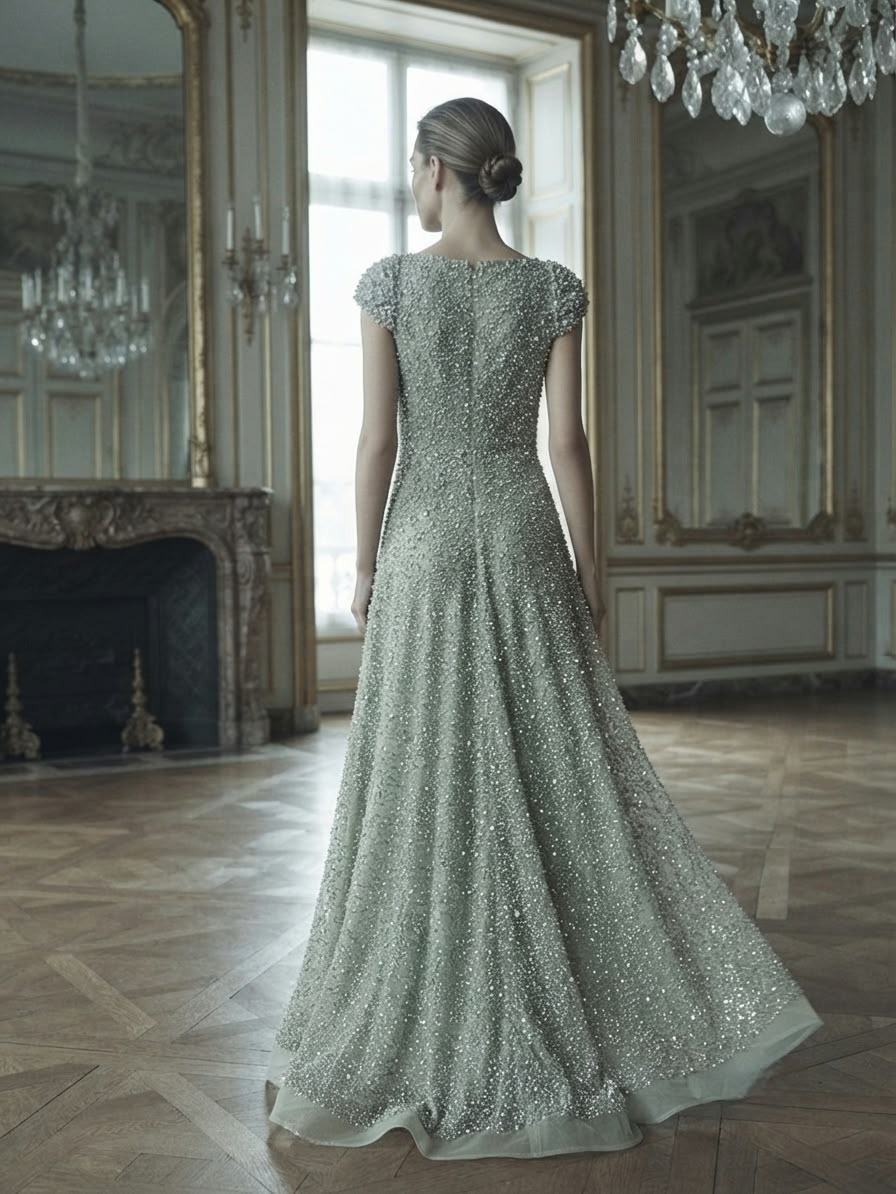 Mint sequined dress - Image 3