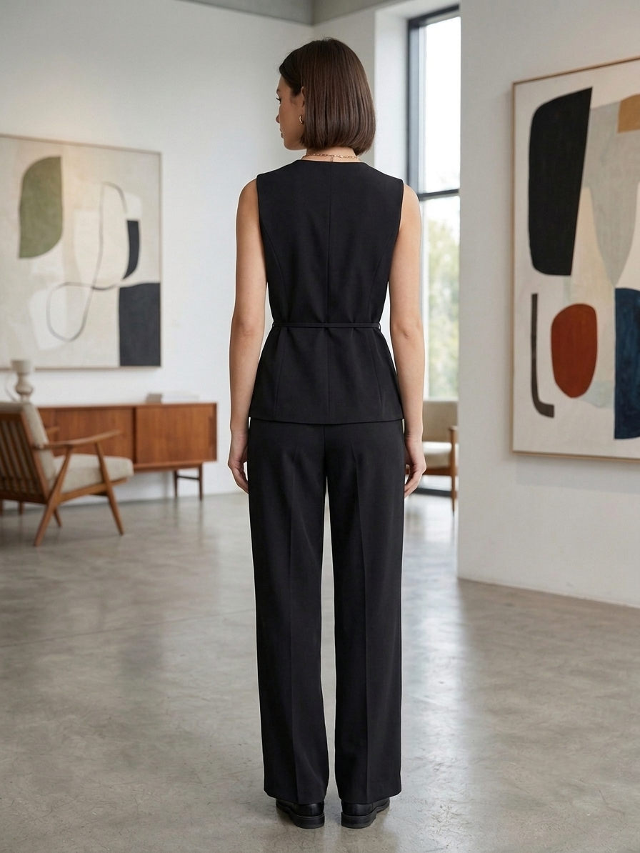 Black Vest Suit