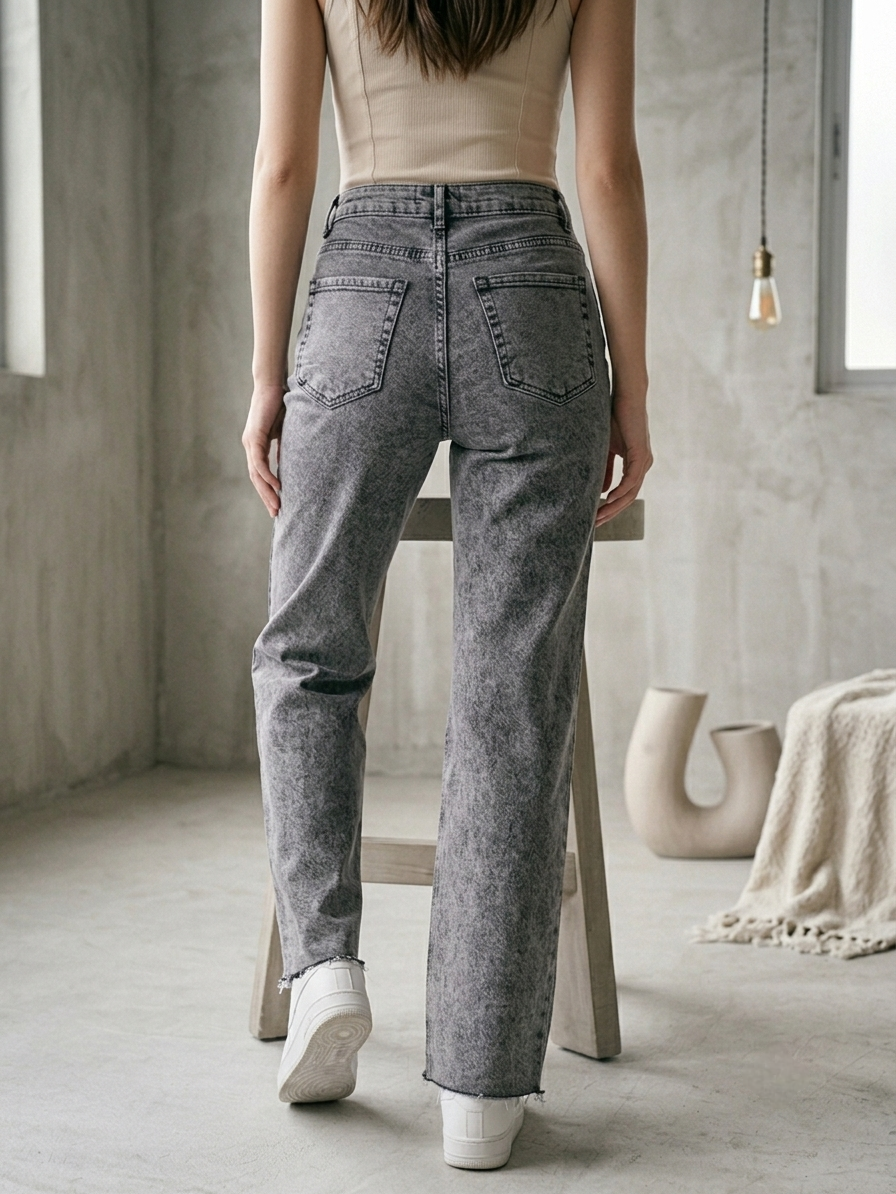 Grey Straight-Leg jeans - Image 3