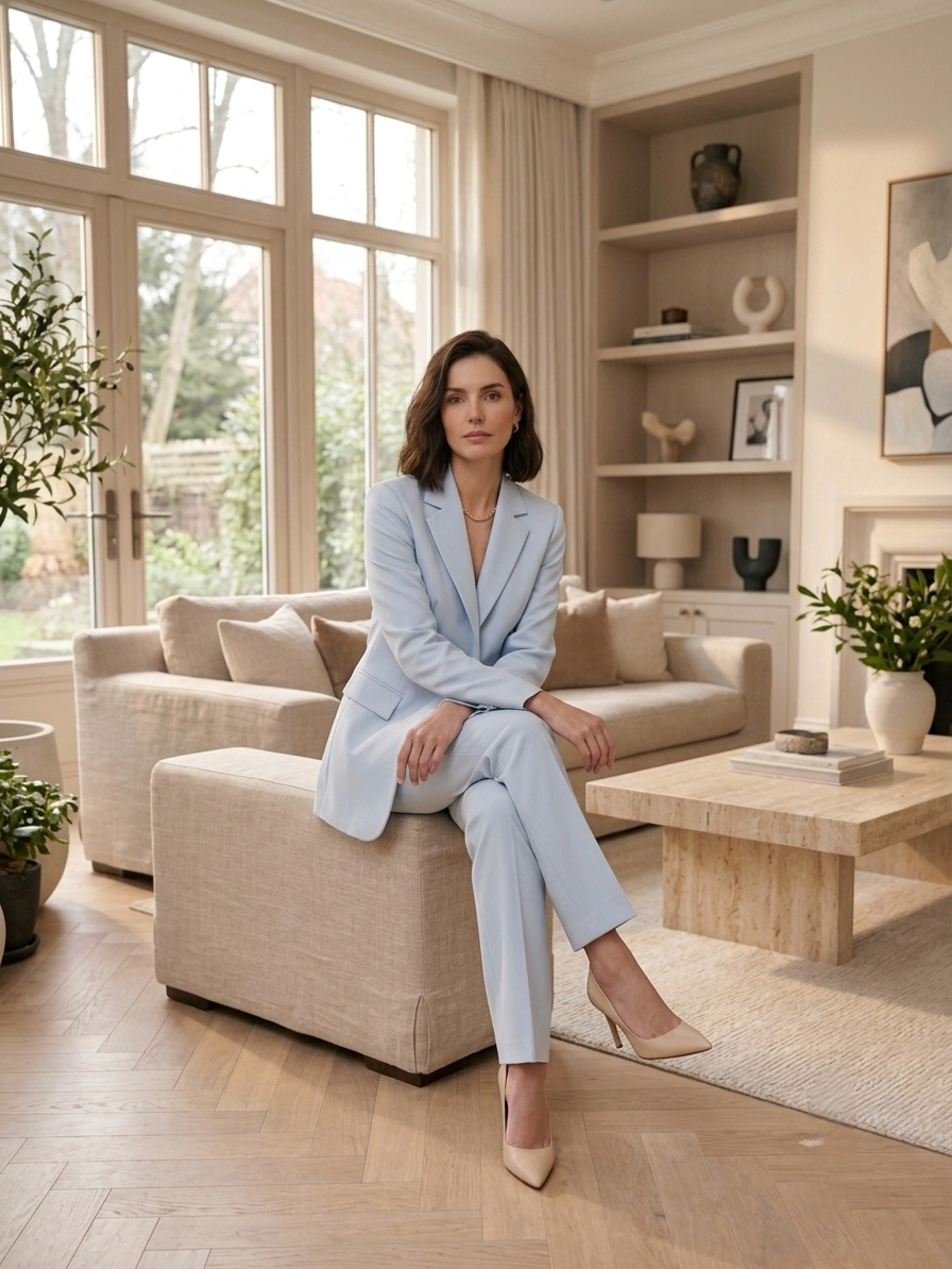 Pale Blue Formal Suit