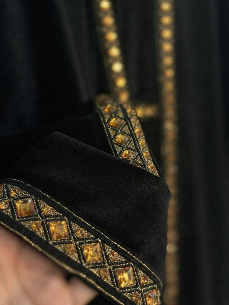 Embellished Black Abaya