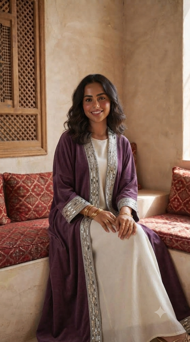 The Purple Velvet Abaya
