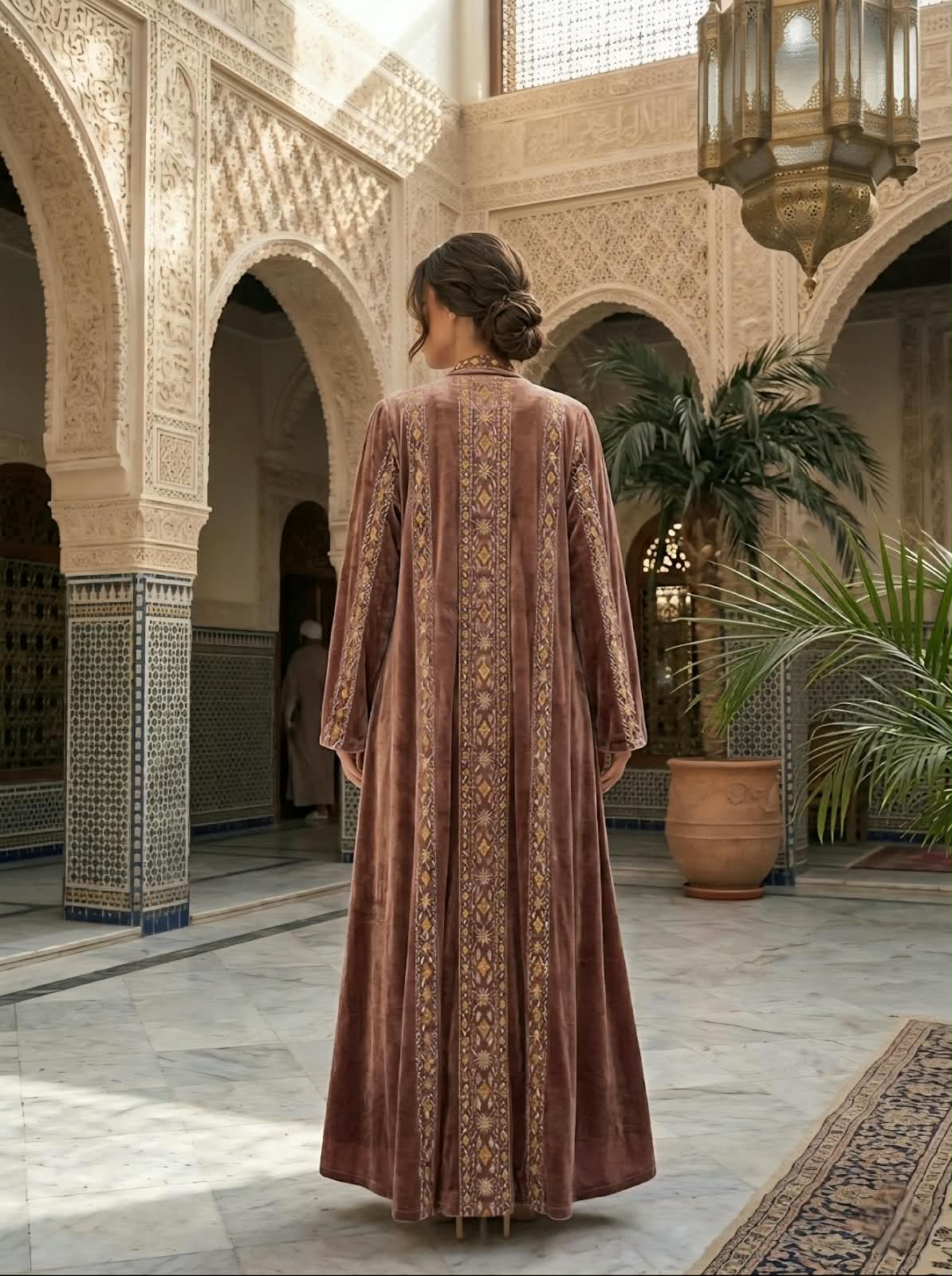 Rose Velvet Abaya