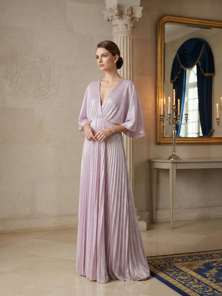 Metallic pink dress