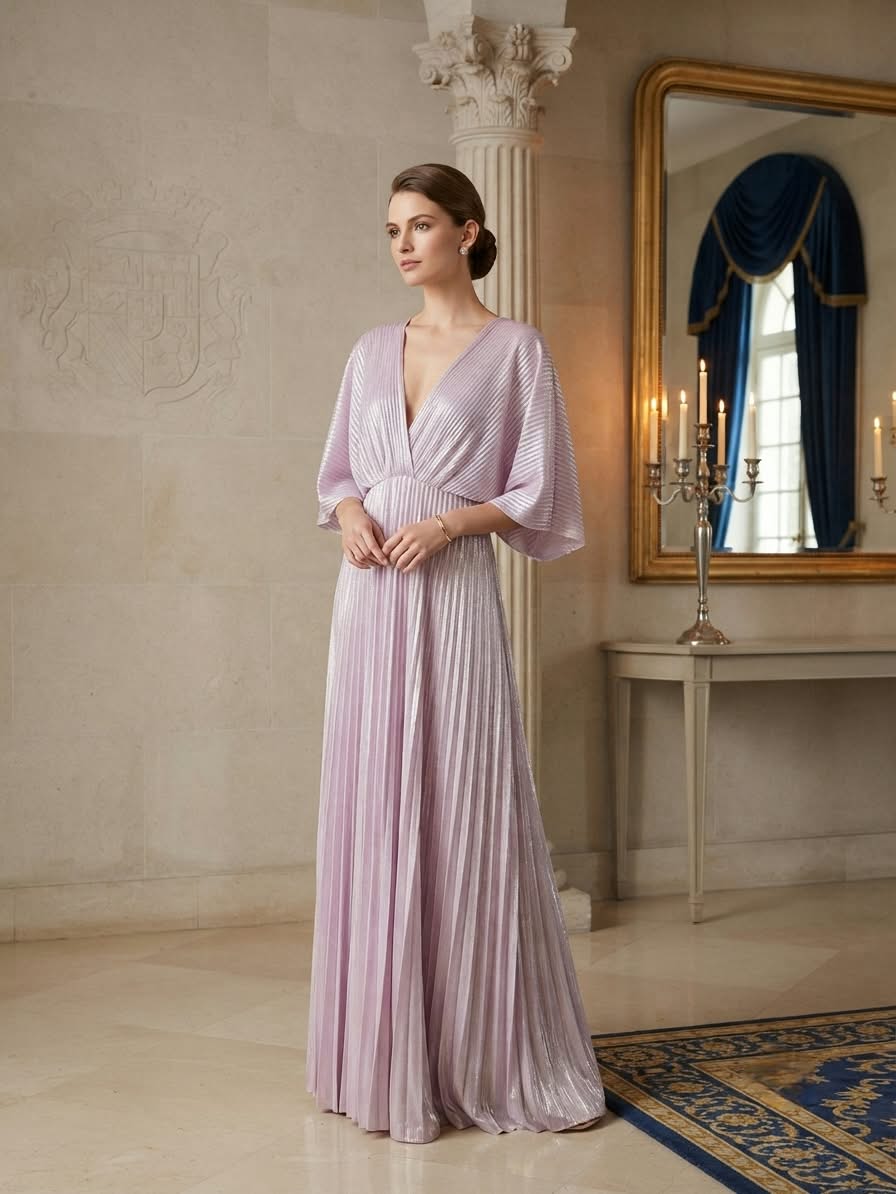 Metallic pink dress