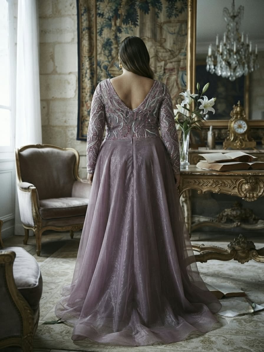 Elegant purple gown