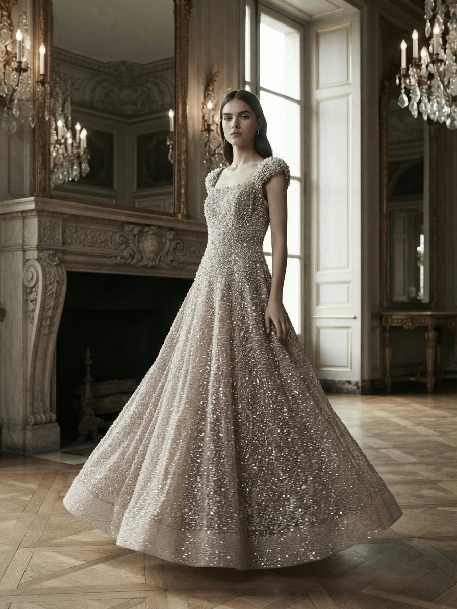 Choco sequined gown