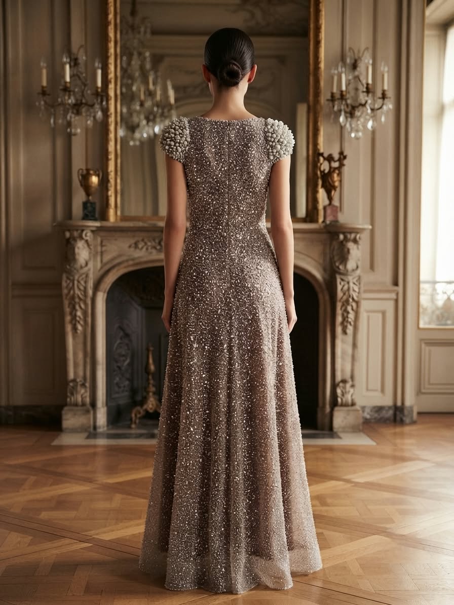 Choco sequined gown