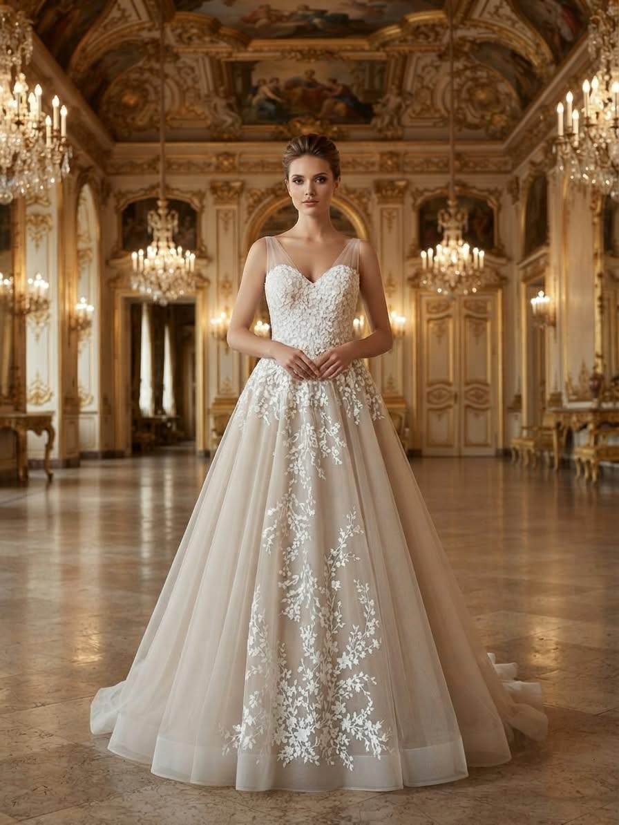 Evening gown with back bow