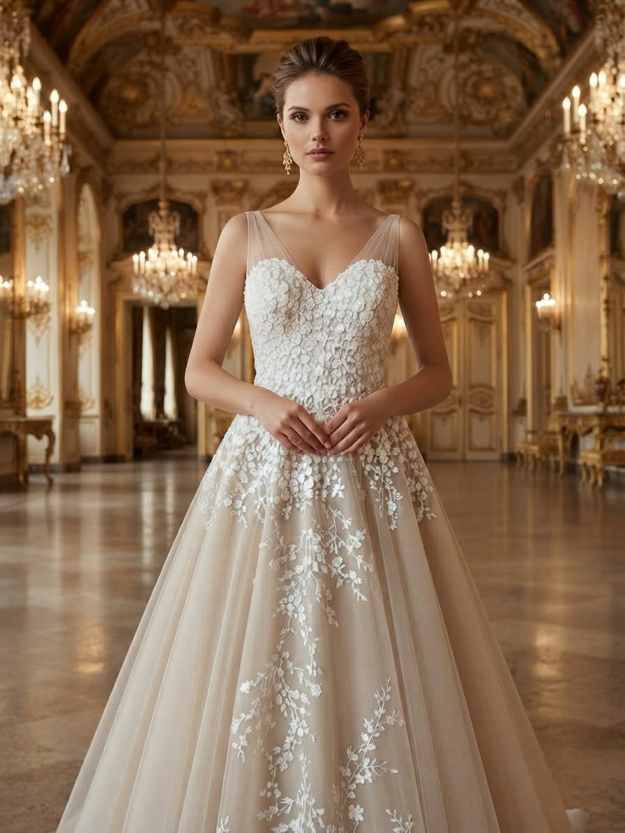 Evening gown with back bow - Image 3