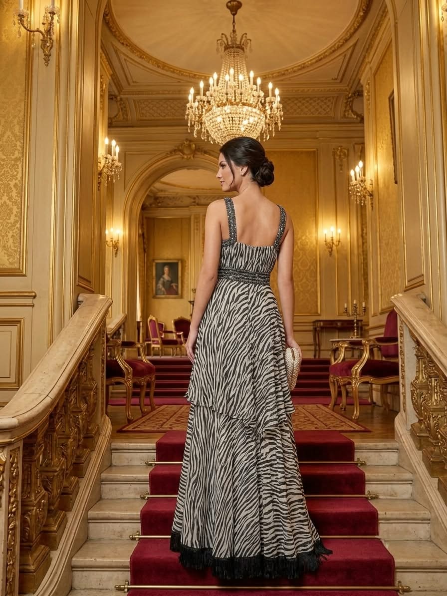 Zebra Evening Gown - Image 3