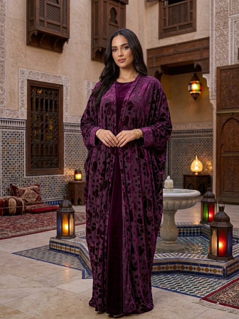 Velvet Plum Abaya